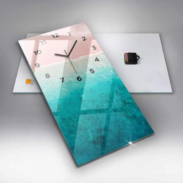 Zegar szklany pionowy Plaża morze piasek