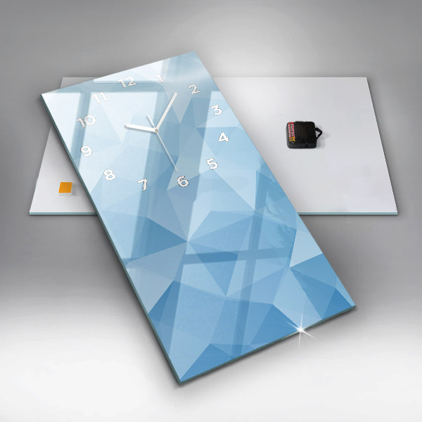 Zegar szklany pionowy Trójkąty abstrakcja