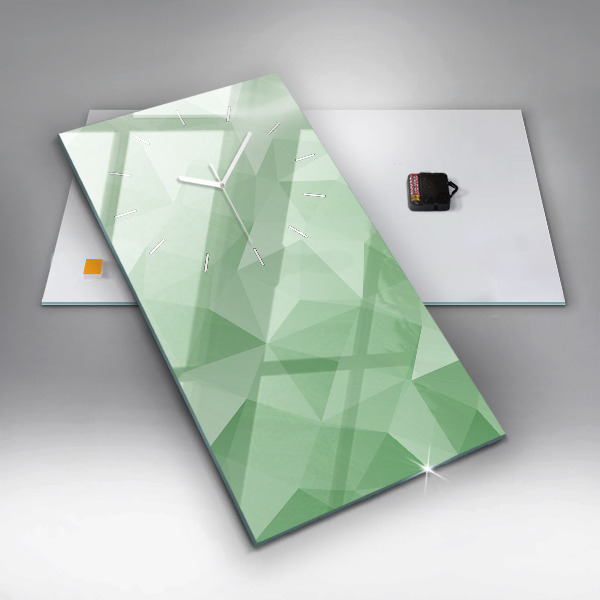 Zegar szklany pionowy Trójkąty abstrakcja