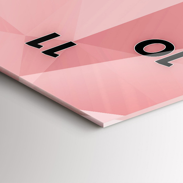 Zegar szklany pionowy Trójkąty abstrakcja