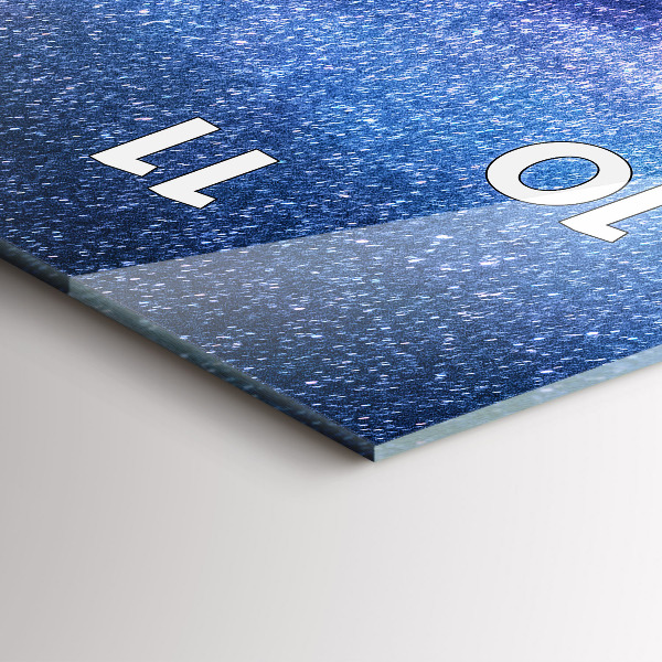 Zegar szklany pionowy Droga mleczna i góry