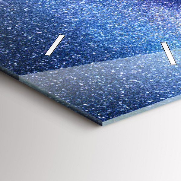 Zegar szklany pionowy Droga mleczna i góry