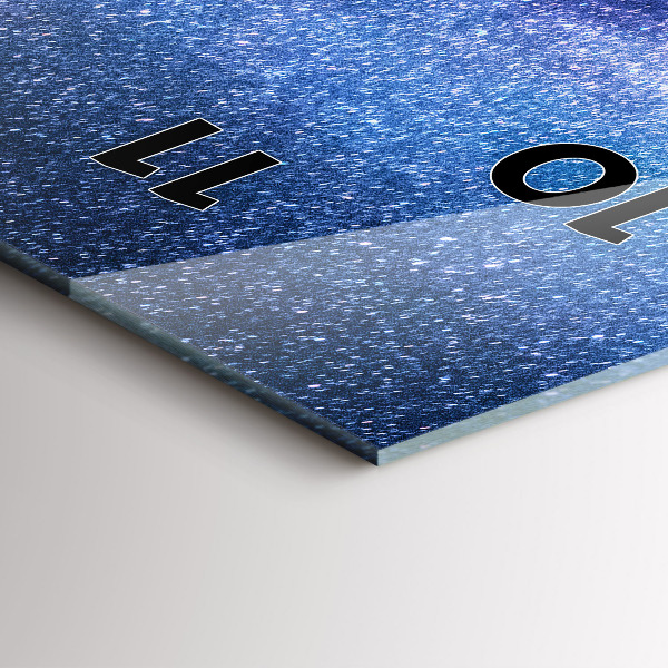 Zegar szklany pionowy Droga mleczna i góry