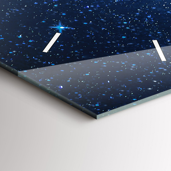 Zegar szklany pionowy Nocne niebo