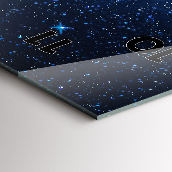 Zegar szklany pionowy Nocne niebo