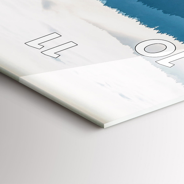 Zegar szklany pionowy Krajobraz górski