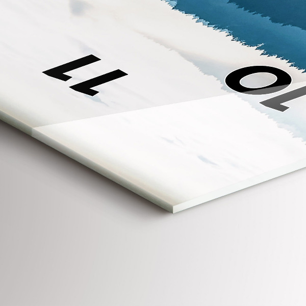 Zegar szklany pionowy Krajobraz górski