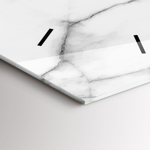 Zegar szklany pionowy Dekoracyjny marmur