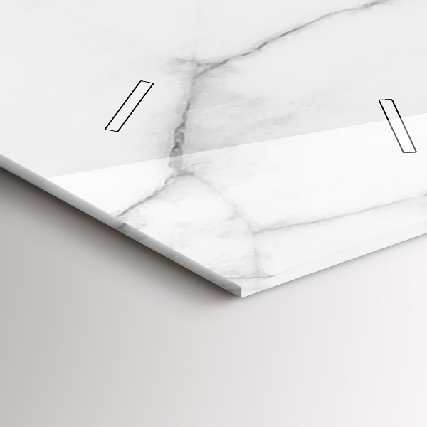 Zegar szklany pionowy Dekoracyjny marmur