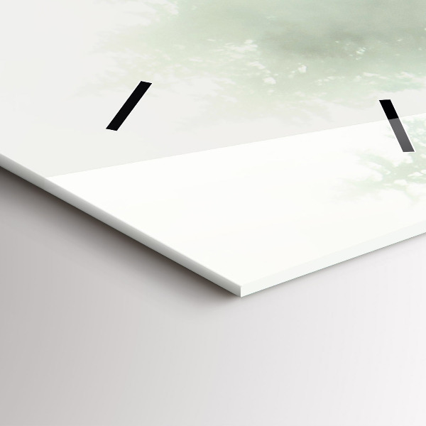 Zegar szklany pionowy Mglisty las