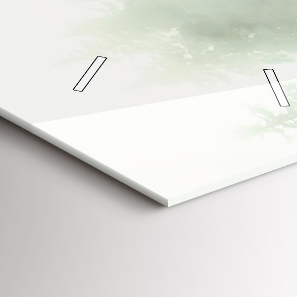 Zegar szklany pionowy Mglisty las