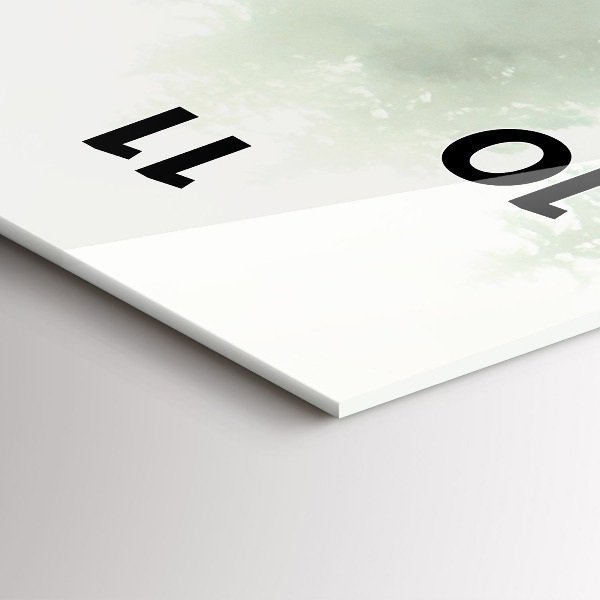 Zegar szklany pionowy Mglisty las