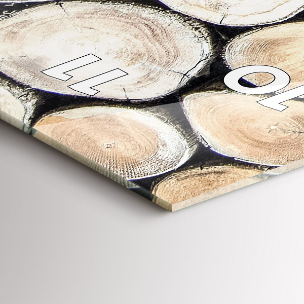 Zegar szklany pionowy Ścięte pieńki drzewa