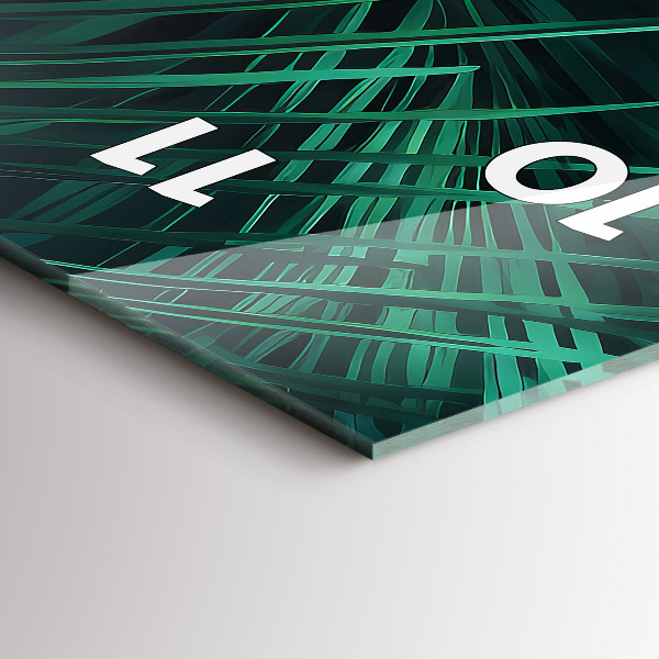 Zegar ścienny pionowy Tropikalne liście