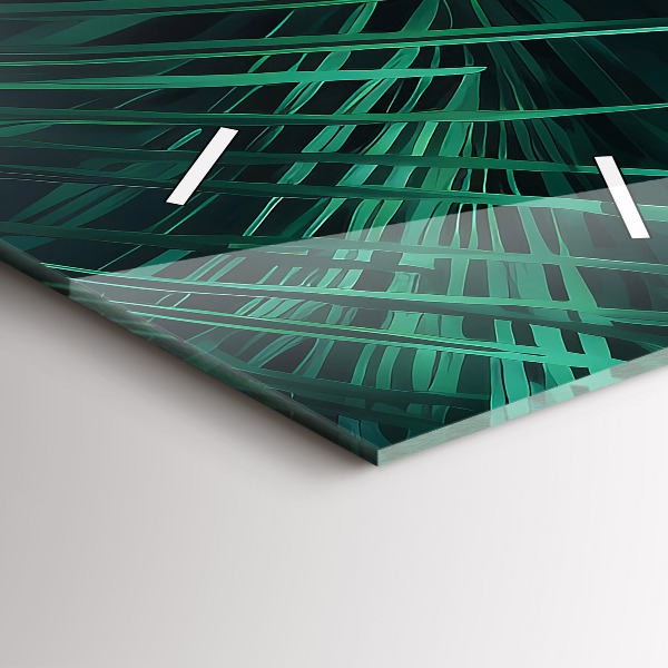 Zegar ścienny pionowy Tropikalne liście