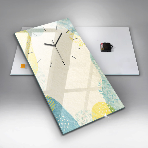 Zegar ścienny pionowy Ramka ze wzorów