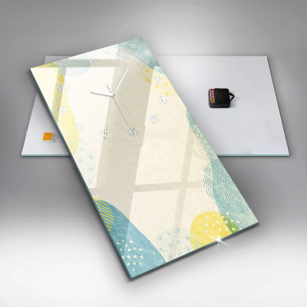 Zegar ścienny pionowy Ramka ze wzorów