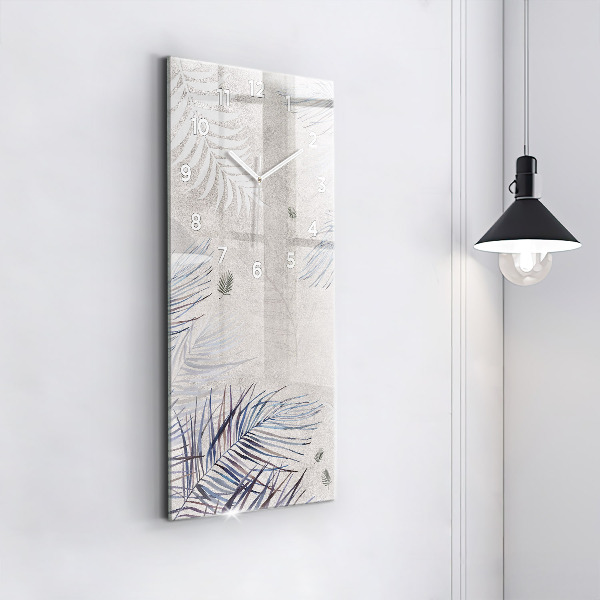 Zegar ścienny pionowy Liść palmowy
