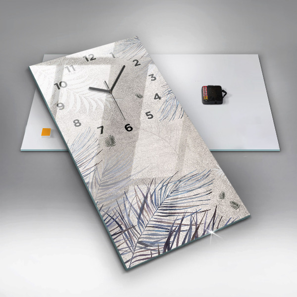 Zegar ścienny pionowy Liść palmowy