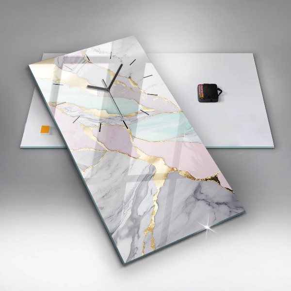 Zegar ścienny pionowy Wzór marmurowy