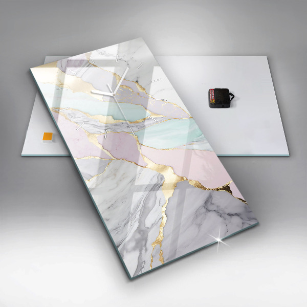 Zegar ścienny pionowy Wzór marmurowy