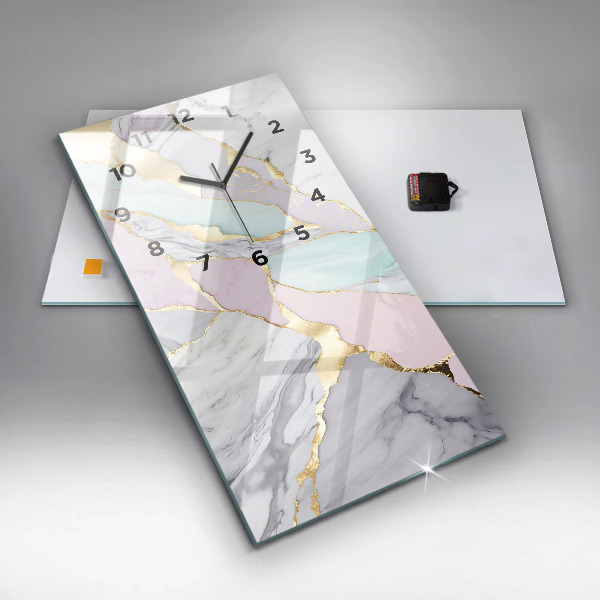 Zegar ścienny pionowy Wzór marmurowy