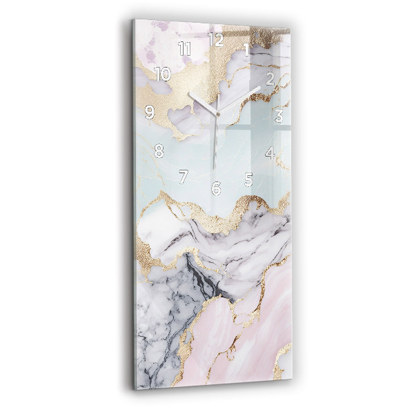 Zegar ścienny pionowy Pastelowy marmur