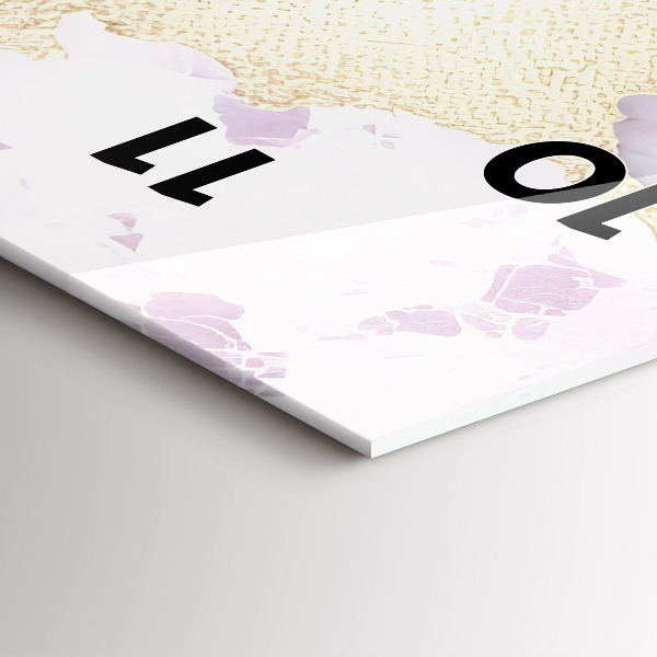 Zegar ścienny pionowy Pastelowy marmur