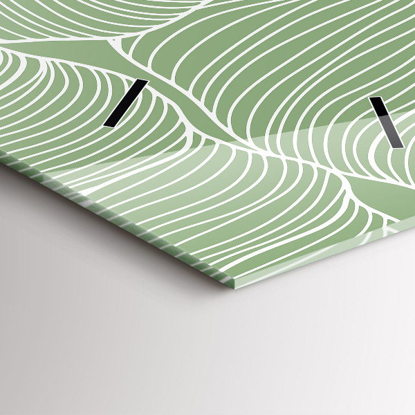 Zegar ścienny pionowy Liście natura wzór