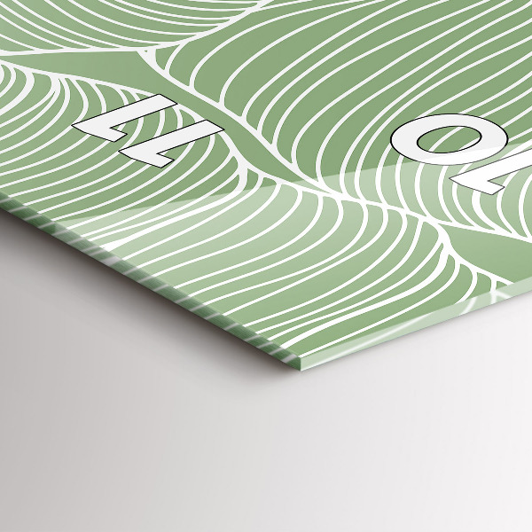 Zegar ścienny pionowy Liście natura wzór