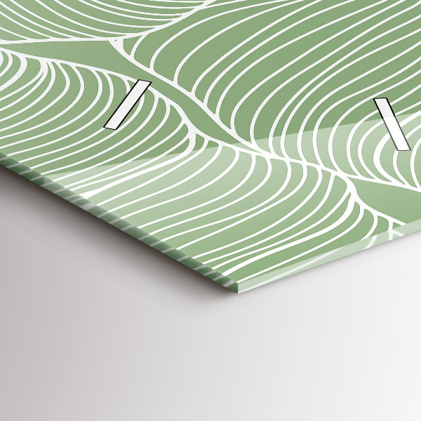 Zegar ścienny pionowy Liście natura wzór