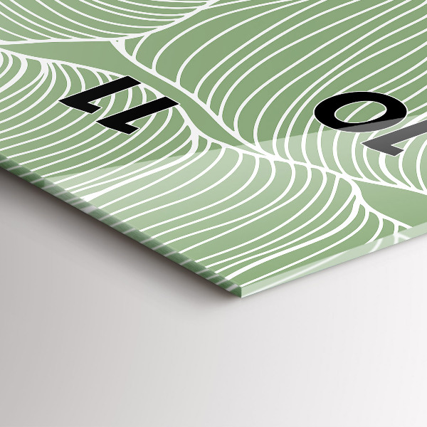 Zegar ścienny pionowy Liście natura wzór