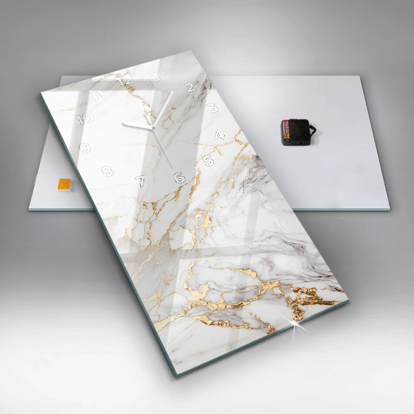 Zegar ścienny pionowy Marmur ozdobny