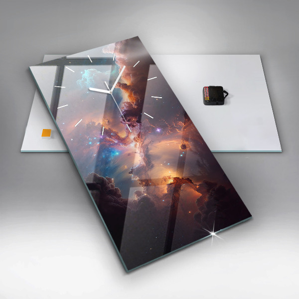 Zegar ścienny pionowy Kosmiczny świat gwiazd