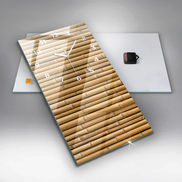 Zegar szklany pionowy Bambusowe kije