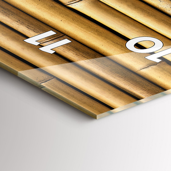 Zegar szklany pionowy Bambusowe kije