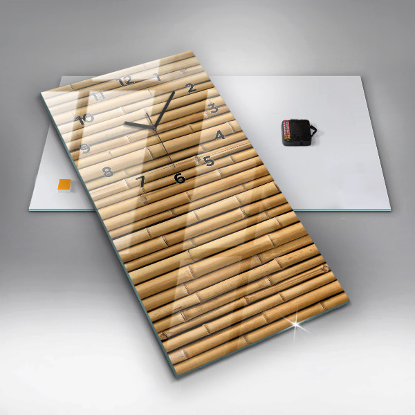 Zegar szklany pionowy Bambusowe kije