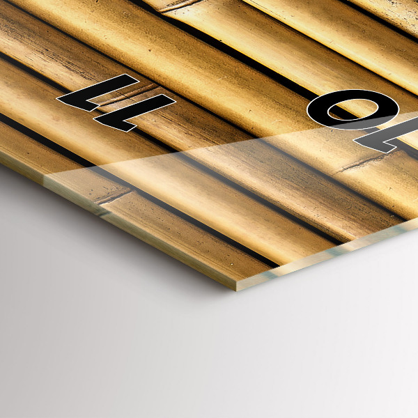 Zegar szklany pionowy Bambusowe kije