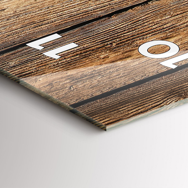 Zegar szklany pionowy Drewniane deski