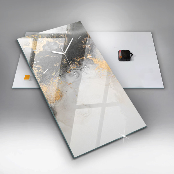 Zegar ścienny pionowy Artystyczny marmur