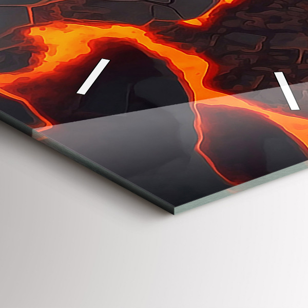 Zegar ścienny pionowy Lawa wulkan