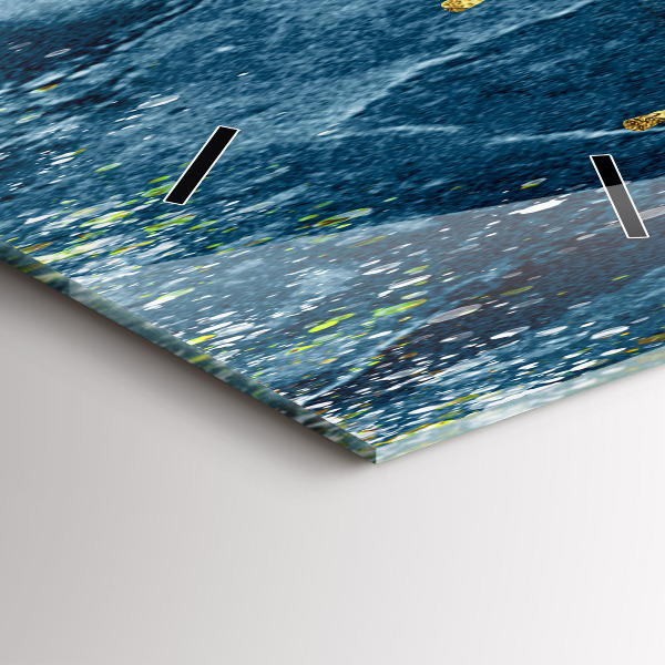 Zegar ścienny pionowy Dekoracyjny wzór i złoto