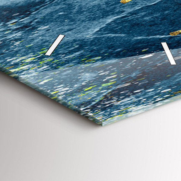 Zegar ścienny pionowy Dekoracyjny wzór i złoto