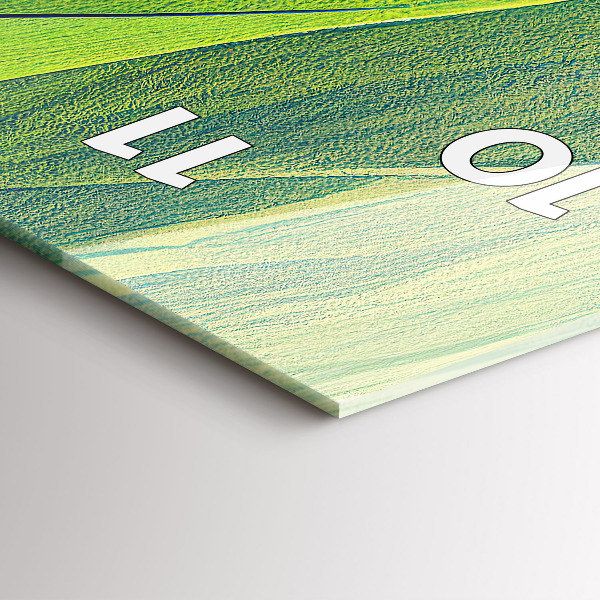 Zegar ścienny pionowy Abstrakcja zielone pola