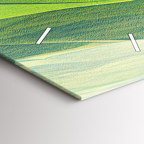 Zegar ścienny pionowy Abstrakcja zielone pola