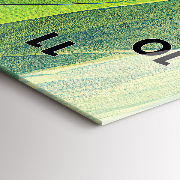 Zegar ścienny pionowy Abstrakcja zielone pola