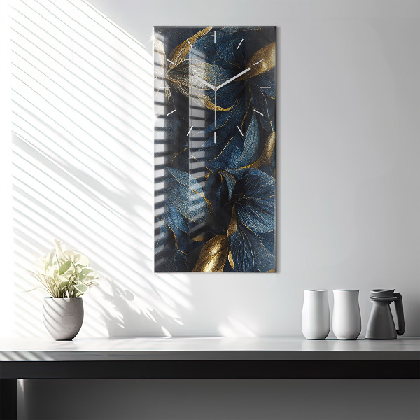 Zegar ścienny pionowy Dekoracyjne kwiaty