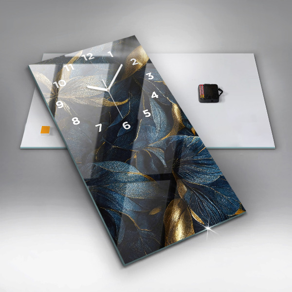 Zegar ścienny pionowy Dekoracyjne kwiaty