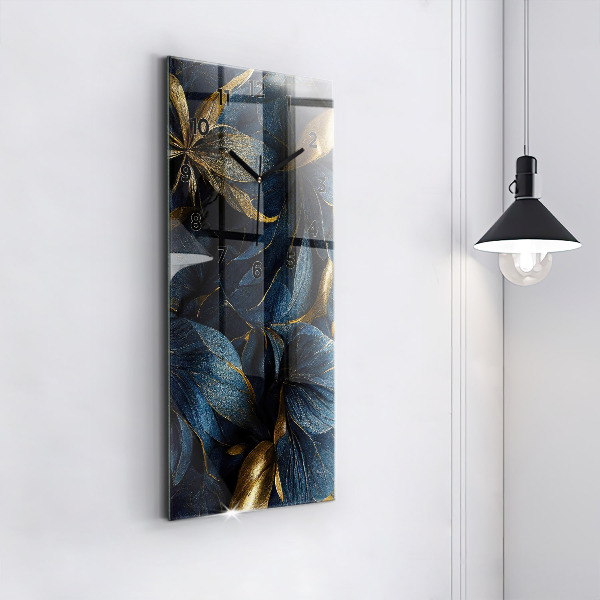 Zegar ścienny pionowy Dekoracyjne kwiaty