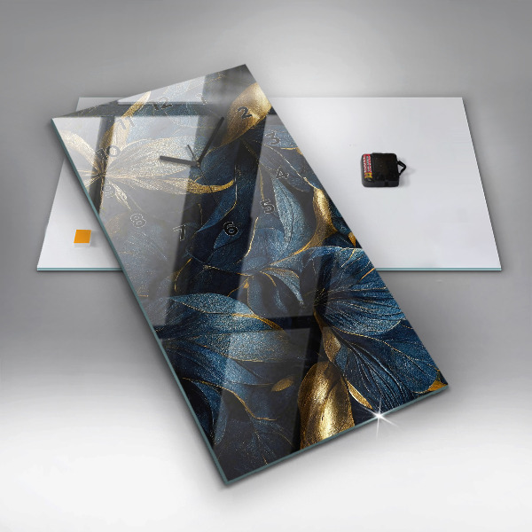 Zegar ścienny pionowy Dekoracyjne kwiaty